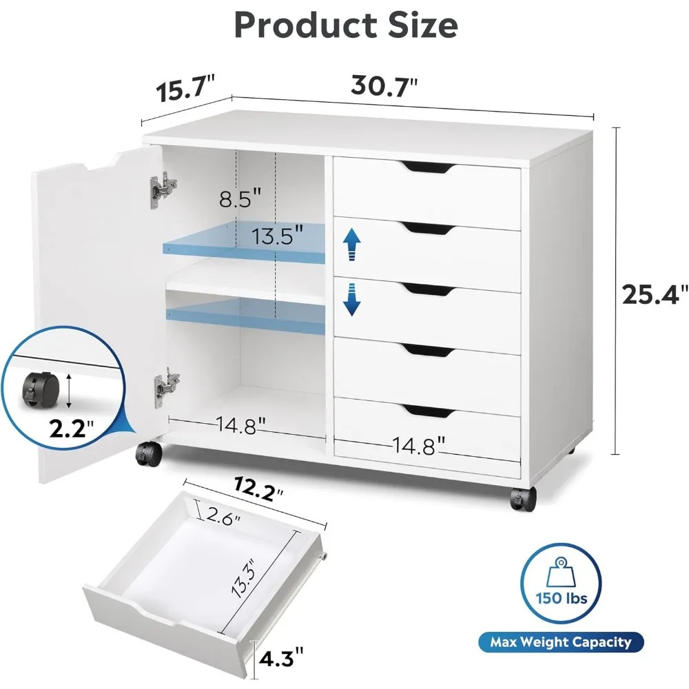 Product size diagram with dimensions and weight capacity